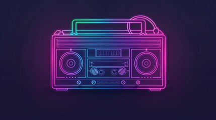 Neon Boombox