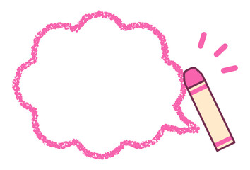 クレヨンと吹き出し