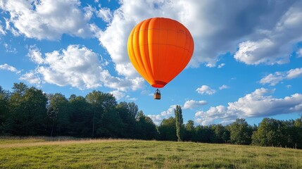 Fototapeta premium Orange Balloon Adventure in Great Park