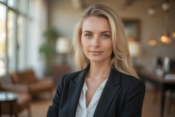 business smiling woman in the office