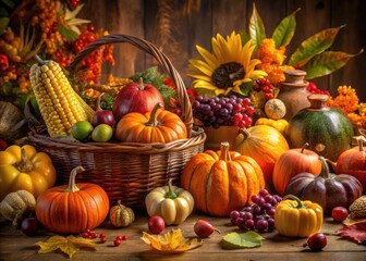 Clever and Creative Thanksgiving Greetings with Festive Elements for Holiday Celebrations and Cards