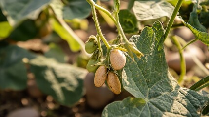 Obraz premium Close-Up of Ripe Tomatoes Growing on a Vine