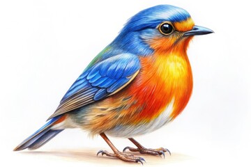 Fototapeta premium Create a charming bird drawing with this easy guide! Perfect for beginners, this tutorial is ideal for art projects and educational activities at any age.