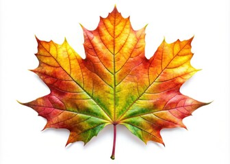 Fototapeta premium Create beautiful crafts with this Maple Leaf template, ideal for scrapbooking and educational projects. Fun for all ages, embrace creativity and enjoy autumn activities.