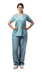 PNG Nurse adult white background portrait.