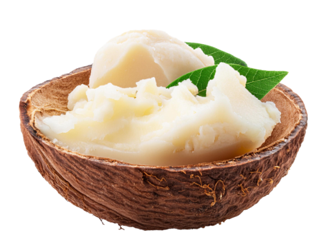 Shea butter isolated on white background, cutout