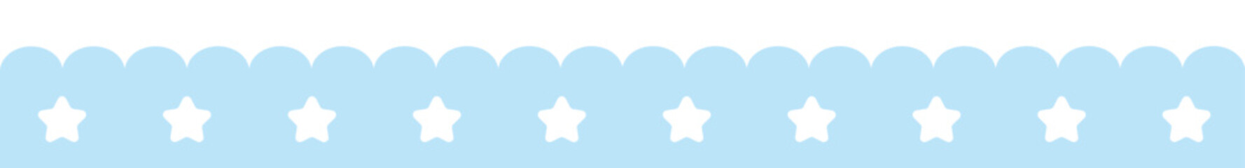Scalloped edge border isolated. Cute lace border.