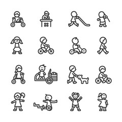 Fototapeta premium Children Playing with Toys and Engaging in Everyday Activities