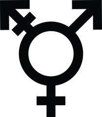 Trigender and Transgender symbols vector