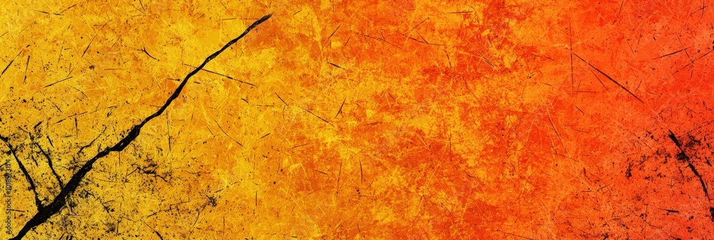 Aufkleber This striking abstract design features a warm blend of orange and yellow colors, creating a soothing gradient that captures the essence of a beautiful sunset. Ideal for backgrounds