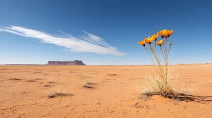 Vibrant Desert Flower Symbolizing Resilience - Stunning Representation of Natures Beauty in Harsh Environments