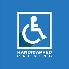 Handicapped sign vector, handicapped sign, vector graphic, disability symbol, accessible icon, wheelchair symbol, Web