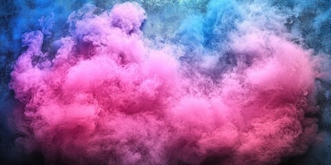 Obraz premium Abstract Swirling Smoke in Vibrant Pink and Blue Hues on a Dark Textured Background