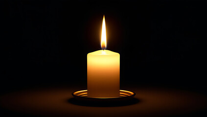 candlelight glowing black background creating peaceful mood