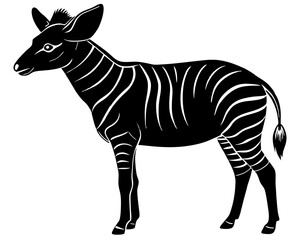 Okapi silhouette,Okapi  vector illustration