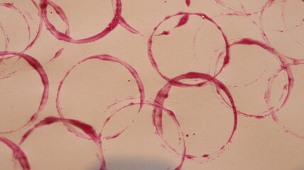 Pink Painted Circle Print Making Pattern Texture