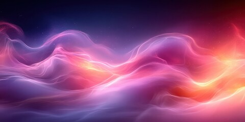 Obraz premium Abstract Waves of Light and Color in a Digital Universe