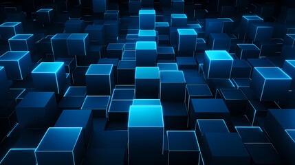 Naklejka premium Modern geometric cubes