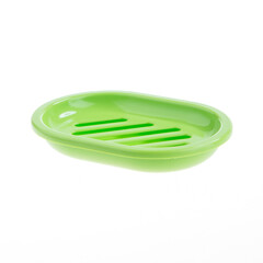 Set open soap dishes from different views isolated