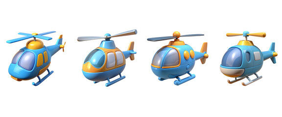 3D Set of Realistic Helicopters