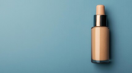 Obraz premium Minimalist foundation in sleek glass bottle, natural makeup, clean beauty concept