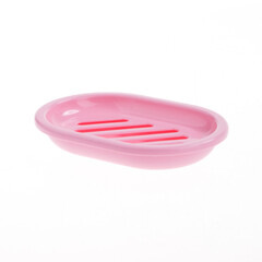 Set open soap dishes from different views isolated