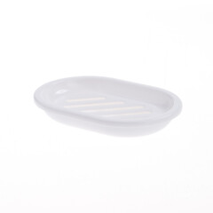 Set open soap dishes from different views isolated