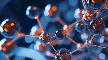 Futuristic molecular structure