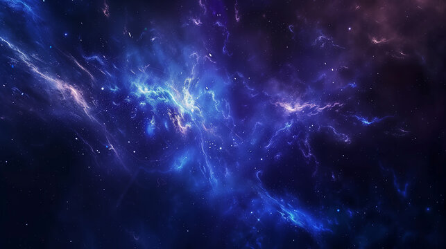 abstract background of space with galaxies and stars