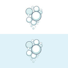 bubble logo icon vector template