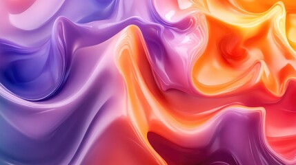 Obraz premium A lively, flowing abstract background with bright colors and dynamic shapes, ideal for creative design and digital art
