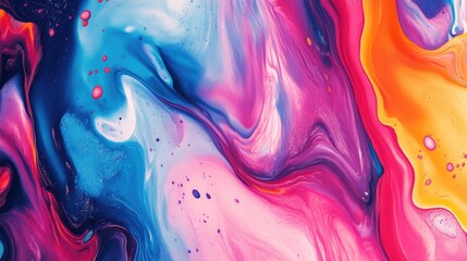 A vibrant abstract background with bold colors, fluid shapes, and sweeping lines, perfect for creative projects and digital design