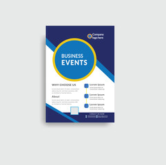  Corporate business flyer design layout  and colorful triangles