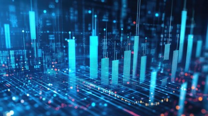 Digital Data Visualization and Analysis Concept