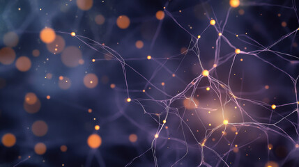 highly detailed view of biological structure showcasing intricate networks and glowing nodes, evoking sense of connection and complexity in natural world