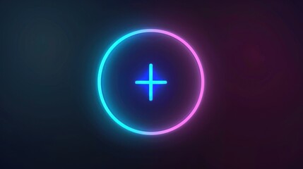 Obraz premium Neon Plus Sign