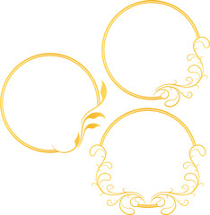 Golden ornament frame. Vector illustration