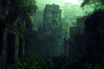 old castle in the forest