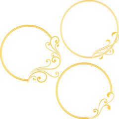 Golden ornament frame. Vector illustration