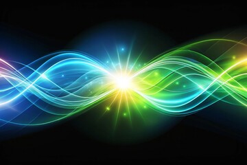 Blue line curve light effect glowing blue magic effect abstract effect of light energy movement
