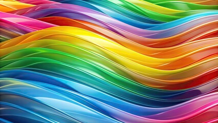 Obraz premium Background of transparent colored wavy shape