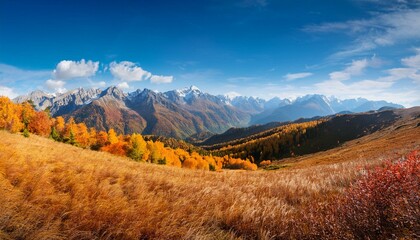 Obraz premium Panorama mountain autumn landscape