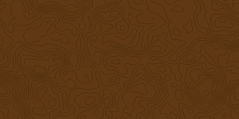 Seamless pattern with lines Topographic map. Geographic mountain relief. Abstract lines background.