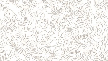 Seamless pattern with lines Topographic map. Geographic mountain relief. Abstract lines background.