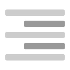 Fototapeta premium Right Alignment Vector Flat Icon Design