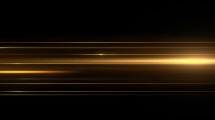 Abstract Golden Light Streaks on Black Background