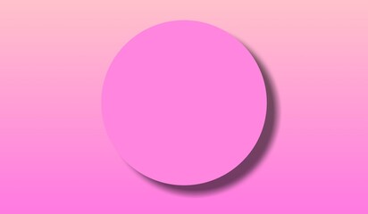 3D pink circular podium top view for product display with pink gradient background mockup 