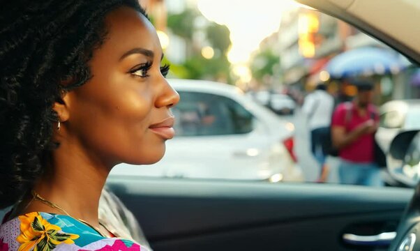 Barbadian Woman Parallel Parking in a Busy Street