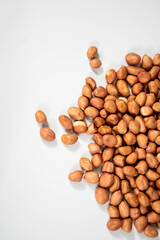 peanuts on white background