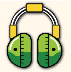 3d headphone icon.